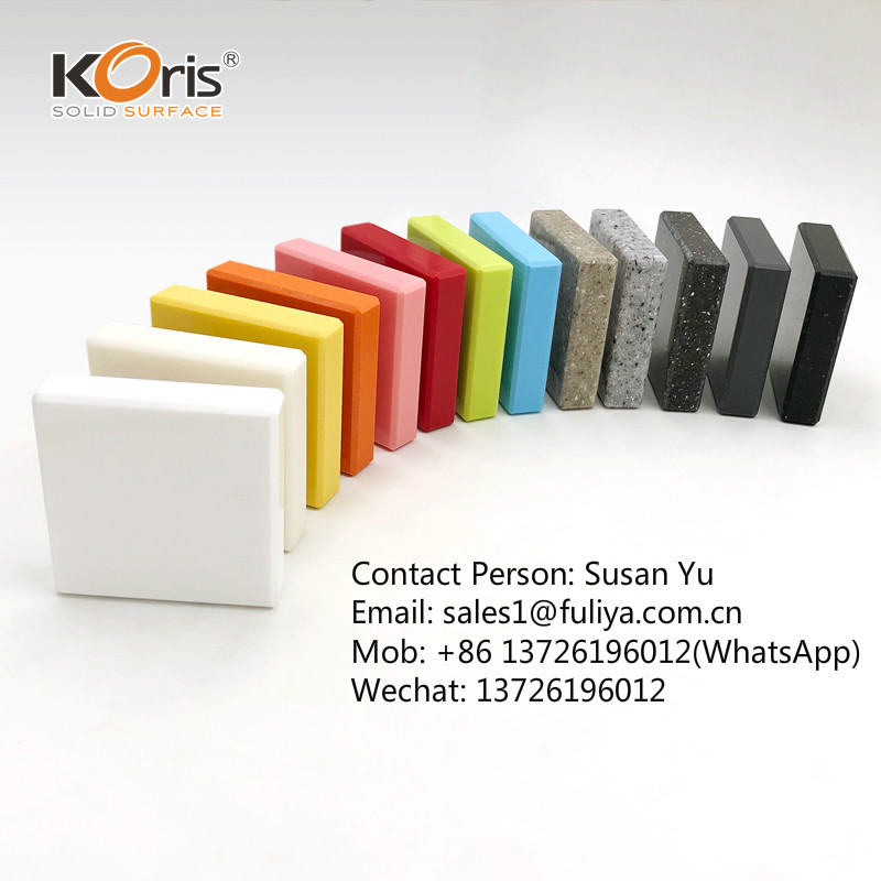 Dalles de surface solide en acrylique pur Koris, surface solide de 6 mm