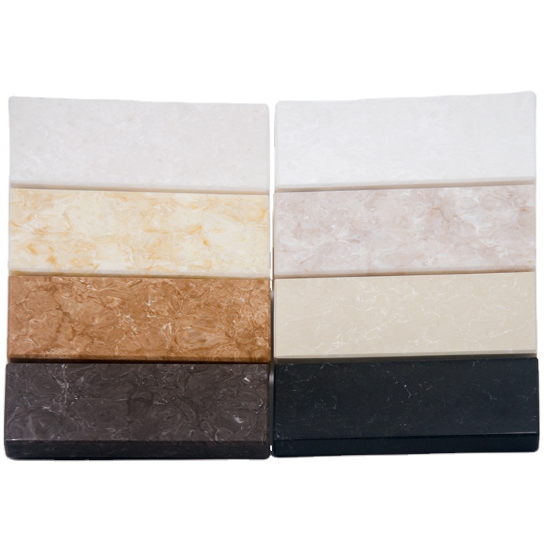 Feuilles acryliques de surface solide modifiées par couleur de marbre de texture de vente chaude du Moyen-Orient