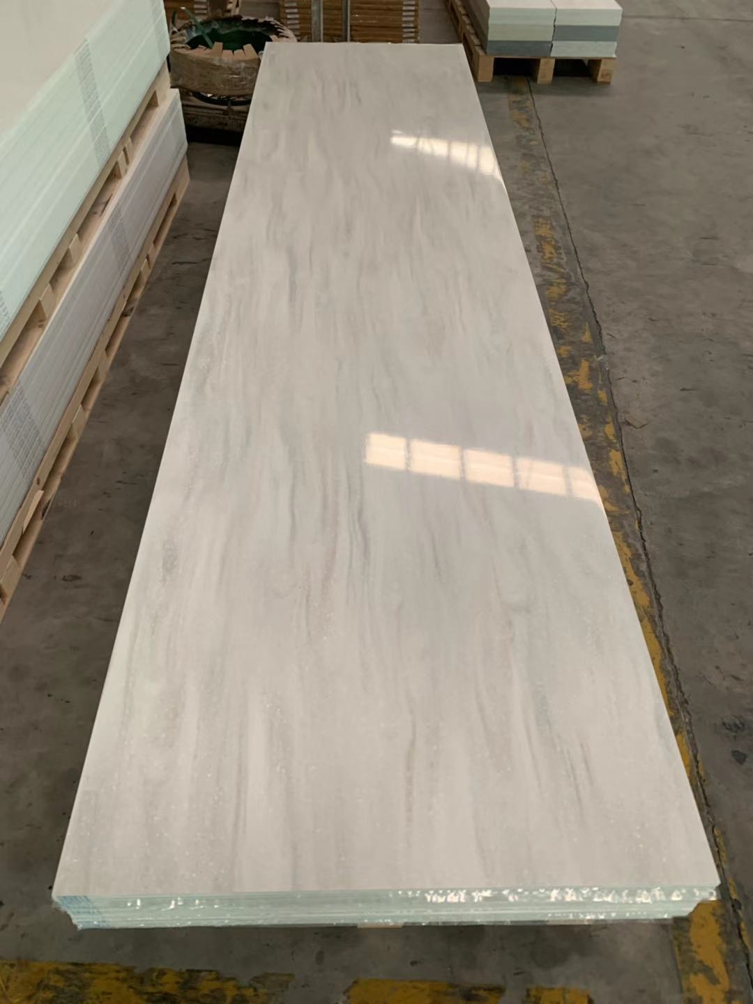 Surface solide modifiée par blanc pur de surface pleine acrylique de grande dalle de Corians