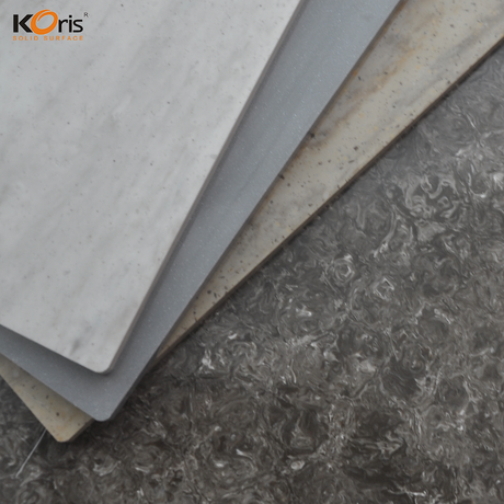 Dessus de table blanc glacier surface solide acrylique