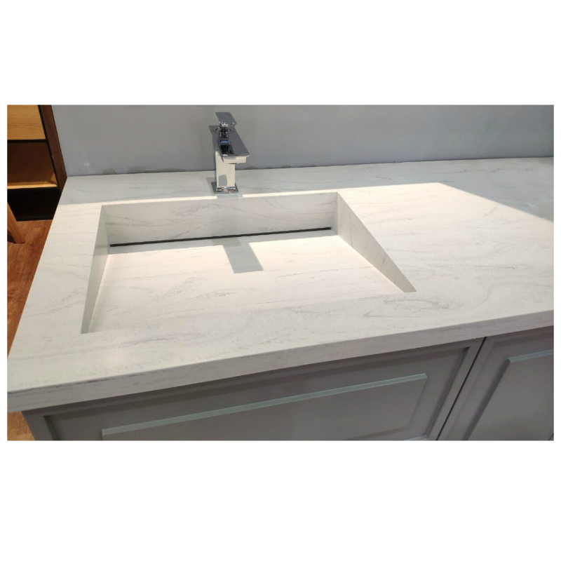 Le marbre de dessus de vanité de salle de bains colore le matériel solide extérieur de partie supérieure du comptoir 