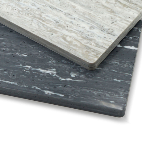 Plus de 200 couleurs par couleur personnalisée et surface solide acrylique Staron de forme de pierre de grande dalle