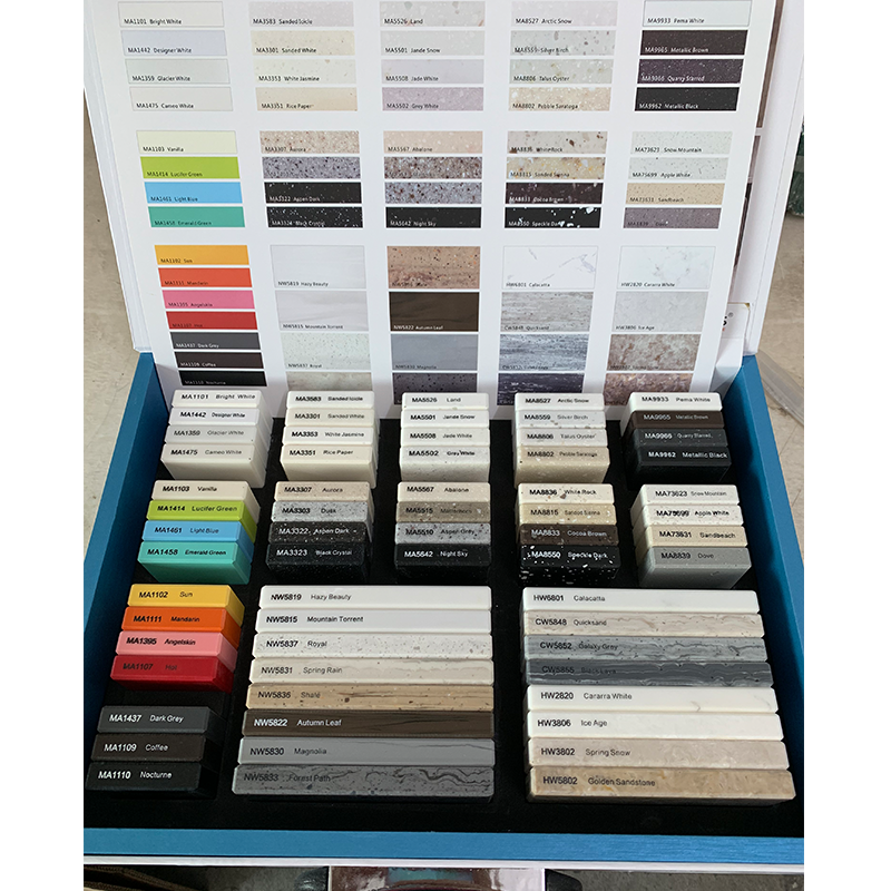 Résine Acrylique Étagère Dalles Panneau De Mur En Pierre Blanc Surface Solide Comptoirs De Cuisine