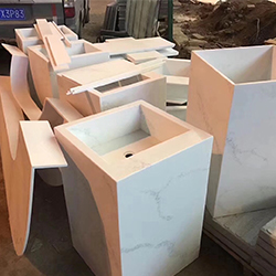 Marbre artificiel Calacatta/grande dalle de marbre artificiel/meubles en pierre fabriqués par l'homme