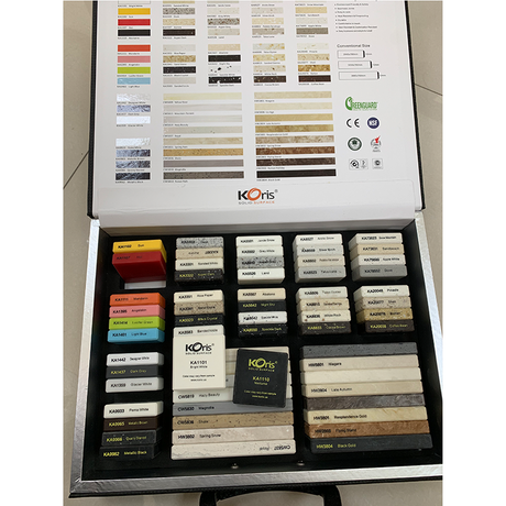 Comptoirs de surface solides noirs acryliques de feuille de pierre artificielle de dalle de quartz